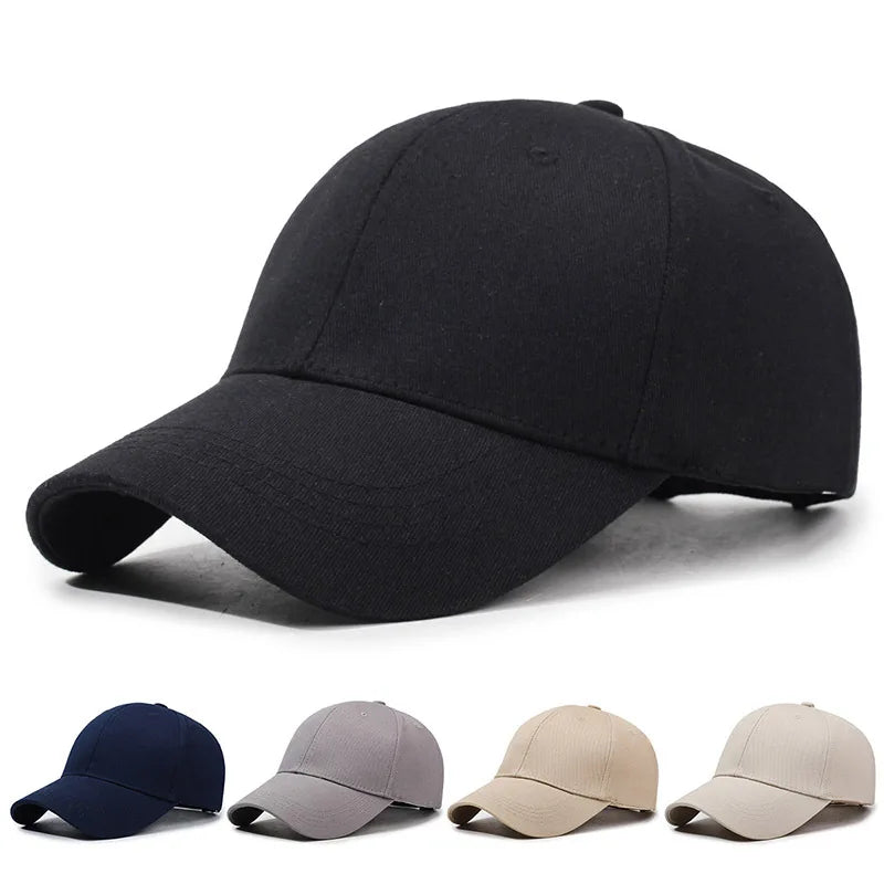 Solid Color Cotton Baseball Cap for Unisex Outdoor Use