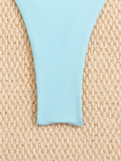 Sky Blue Starfish Ornament Bandeau Bikini Set