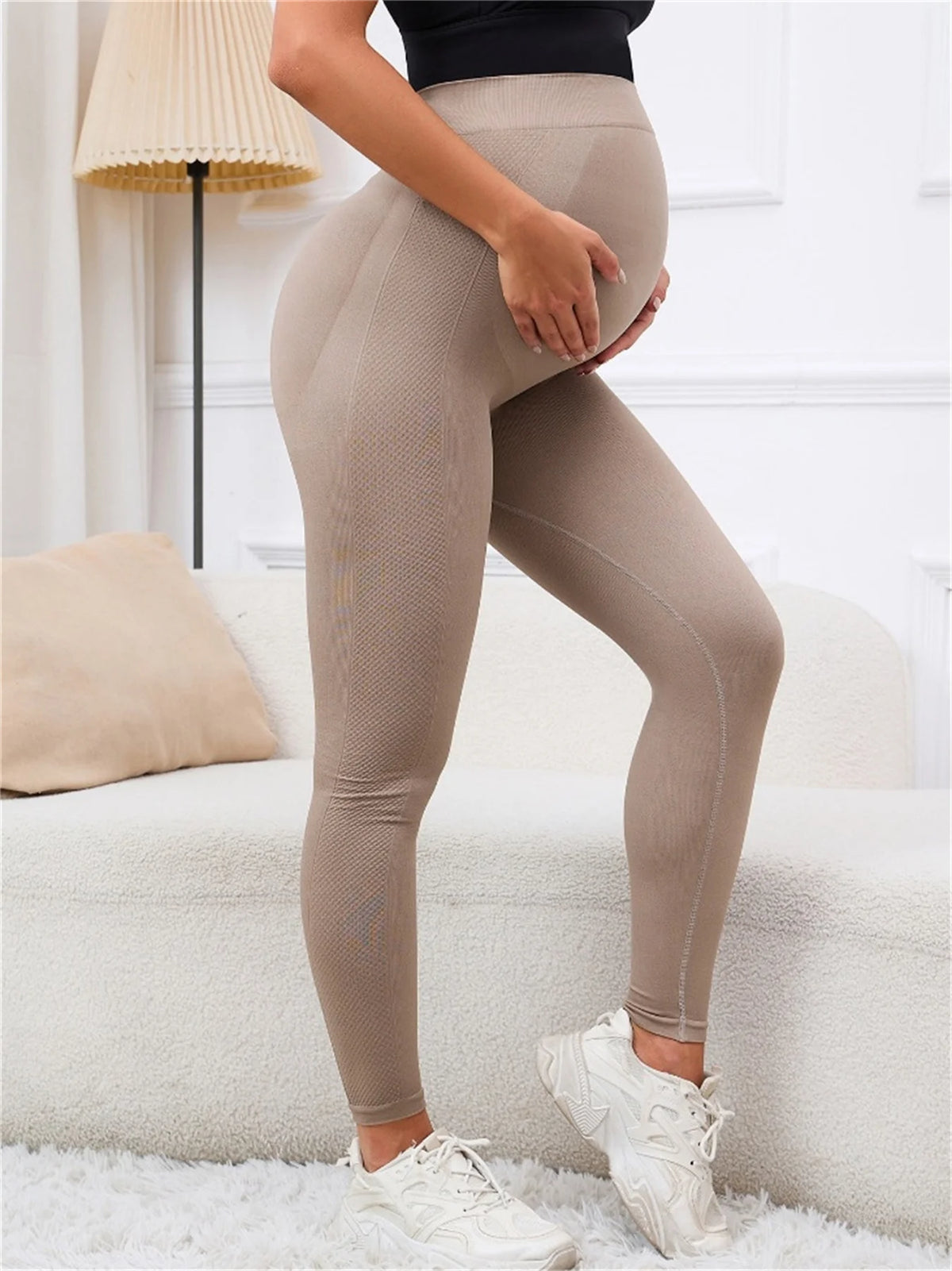 Womens Maternity Leggings Over Soft Polyester Activewear