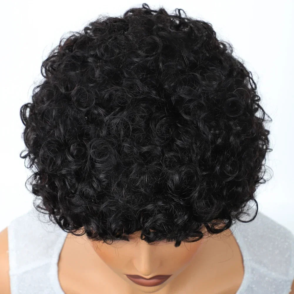 Brazilian Afro Puff Pixie Bob Wig 99J Natural Brown