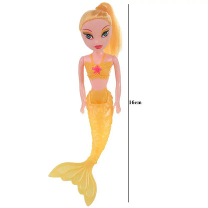 Mermaid Doll 16cm Educational Girls Toy Pink Purple Orange