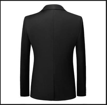 Men's Solid Color Formal Suit Jacket Slim Fit Blazer