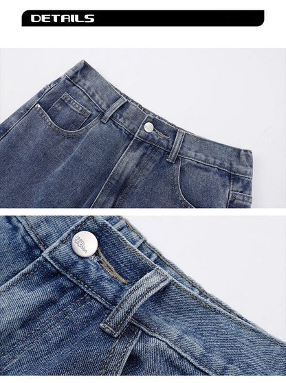 Men's Casual Straight Denim Jeans in Light Blue