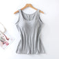 Women's Slim Fit Tank Top with Built-In Bra