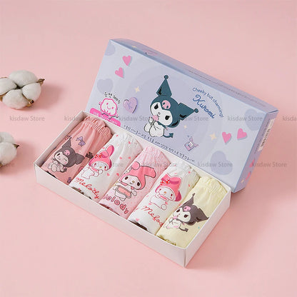 Cotton Girls Briefs with Cartoon Characters