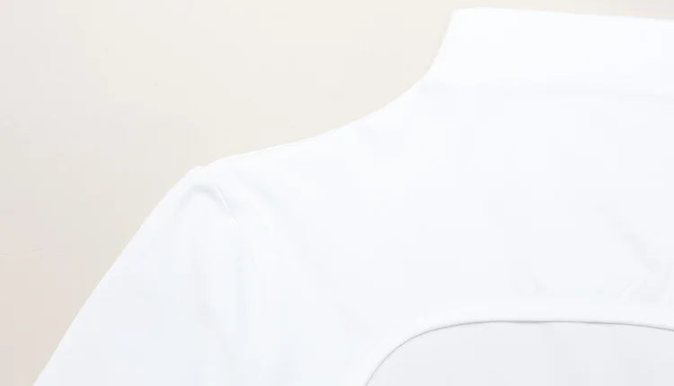Ahagaga Solid Turtleneck Sheath Dress for Women White
