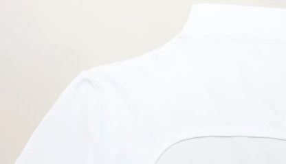 Ahagaga Solid Turtleneck Sheath Dress for Women White