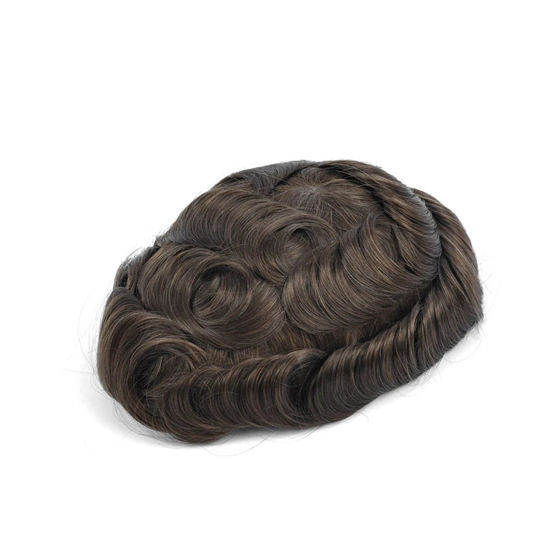 Topunique Swiss Lace Men Toupee Hair Replacement System