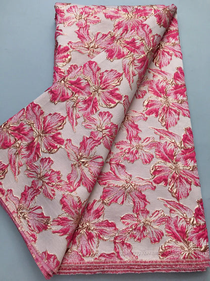 Nigerian Jacquard Brocade Lace Fabric 5 Yards