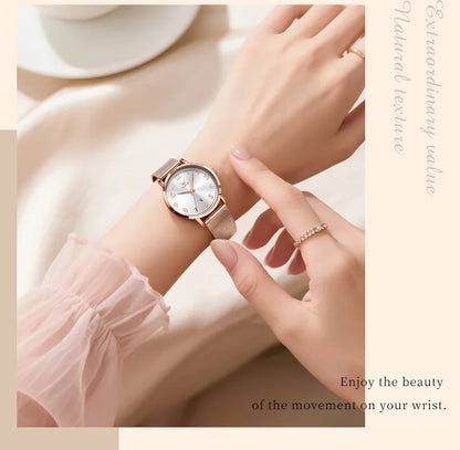 OLEVS 5653 Women's Rose Gold Quartz Watch