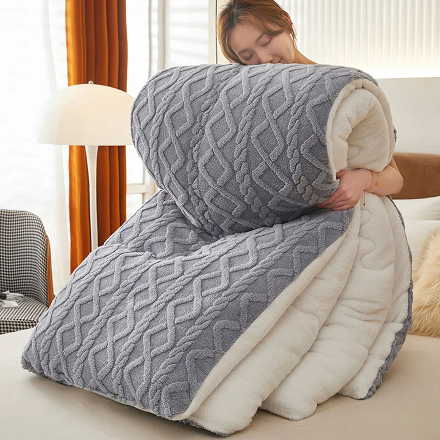 Thick Winter Warm Blanket Artificial Lamb Cashmere