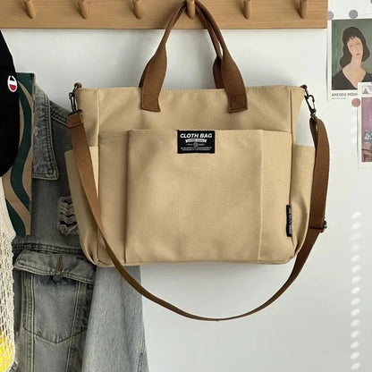 Canvas Large Capacity Commuter Shoulder Handbag