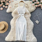YuooMuoo Women Knitted Bodycon Dress with Cut Out Waist