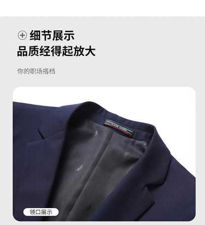 Men's Solid Color Blazer Jacket for Business and Weddings