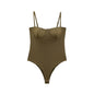 Underwire Spaghetti Strap Bodysuit for Women Casual Slim Fit