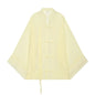 Women's Yellow Long Sleeve Shirt with Knot Decoration