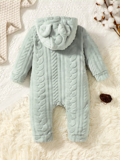 Plaid Hooded Romper for Baby Boys and Girls