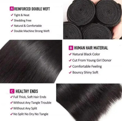 Straight Brazilian Virgin Hair Bundles 40 42 Inch