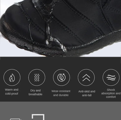 Waterproof Plush Ankle Snow Boots for Women
