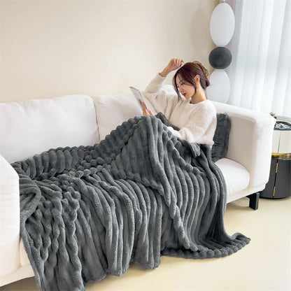 Soft Plush Coral Fleece Blanket for All Seasons