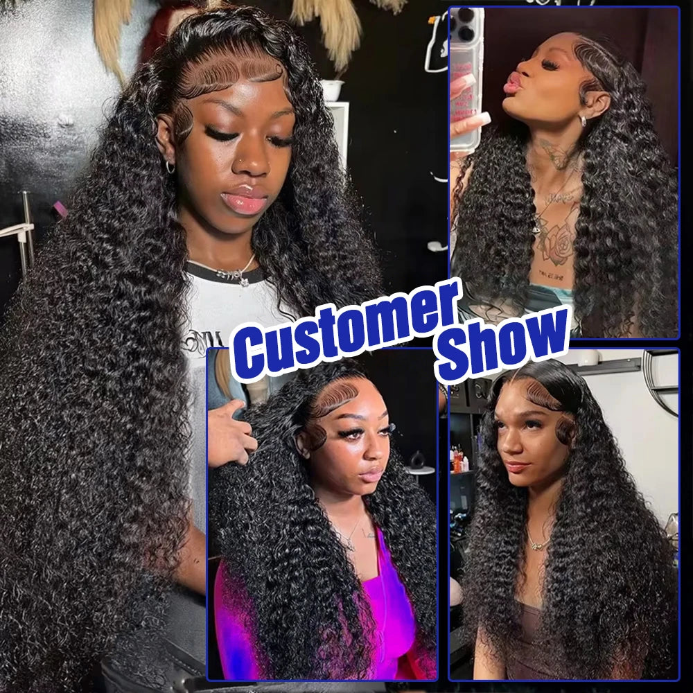 High Density Water Wave Human Hair Wig 40 42 Inch