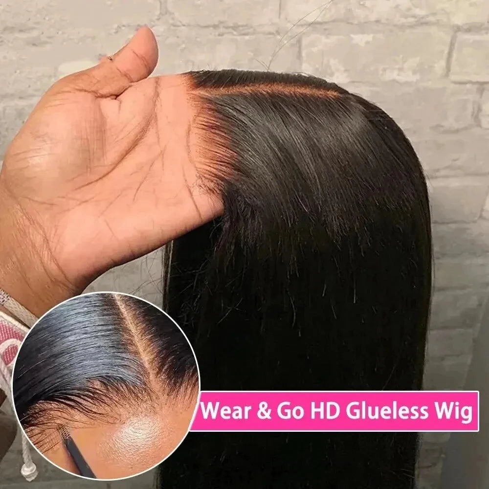Glueless Human Hair Bob Straight Lace Front Wig