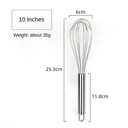 Stainless Steel Egg Stirring Balloon Whisk 6-12 Inch
