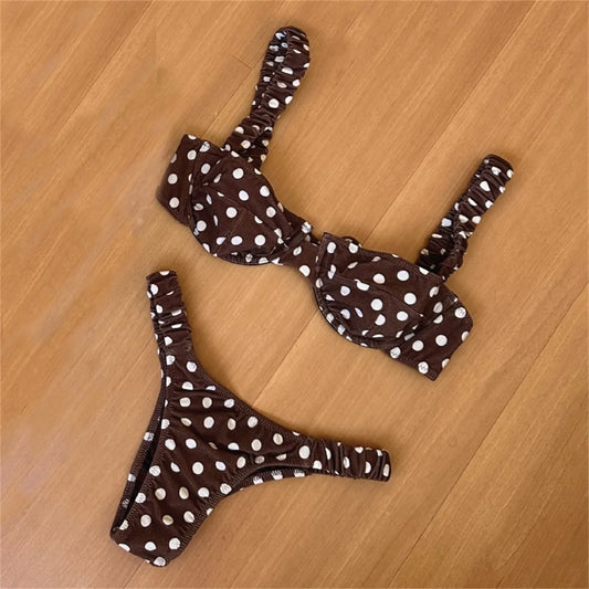 Dot Micro Bikini Women Swimwear Push Up Bathing Suit