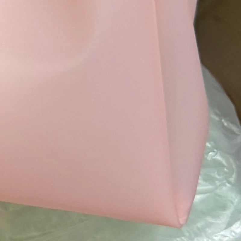 Women Jelly Bag TPU Transparent Tote Shoulder Bag Pink