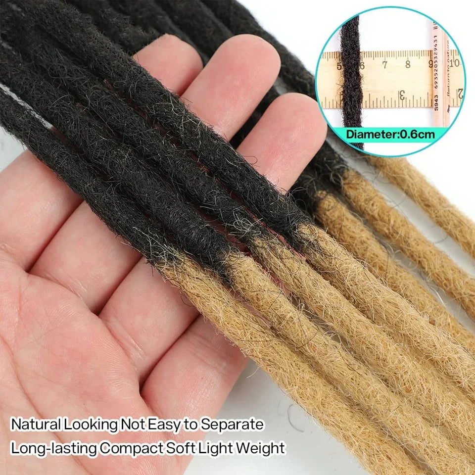 Kinky Straight Human Hair Dreadlocks Extensions 10 20 40 60 Strands