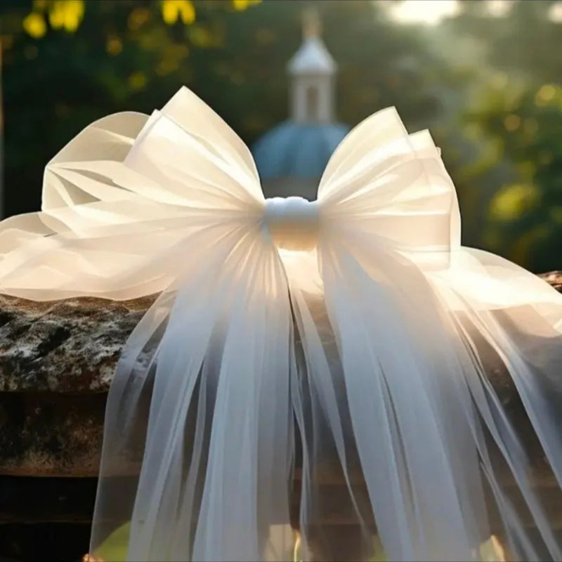 50M White Tulle Fabric for Wedding and Party Decor