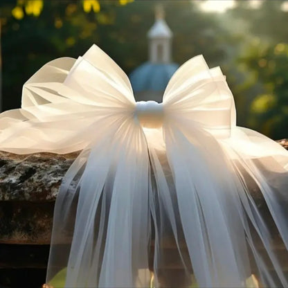 50M White Tulle Fabric for Wedding and Party Decor