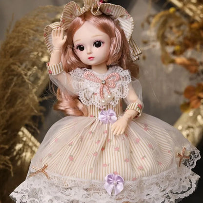 Plastic 30cm Movable Joint Doll with Music for Kids