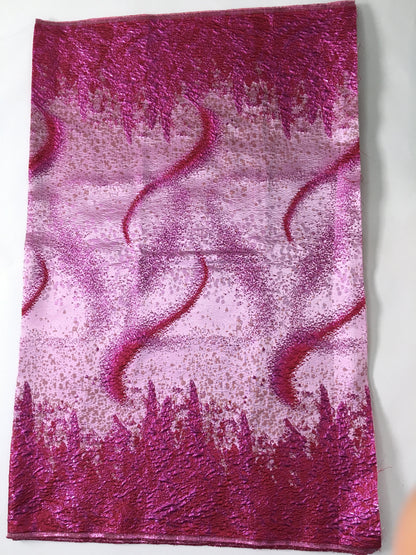 Nigerian Jacquard Brocade Lace Fabric 5 Yards