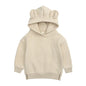 Kids Hooded Sweatshirt Cotton Solid Top for Girls