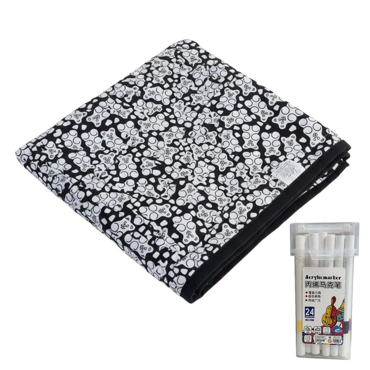 DIY Coloring Blanket 150x125cm Washable Velvet Art