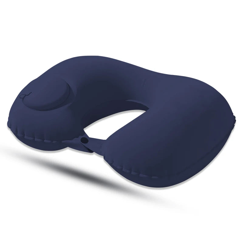 Foldable Inflatable U-Shaped Travel Pillow