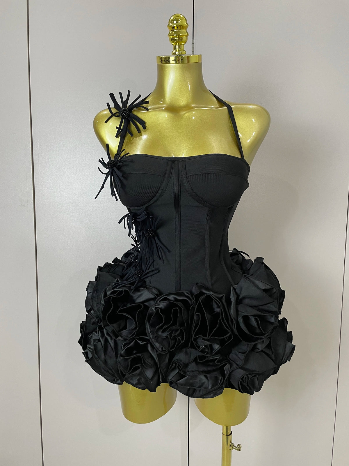Women Red Black Bandage Two Piece Cocktail Gown