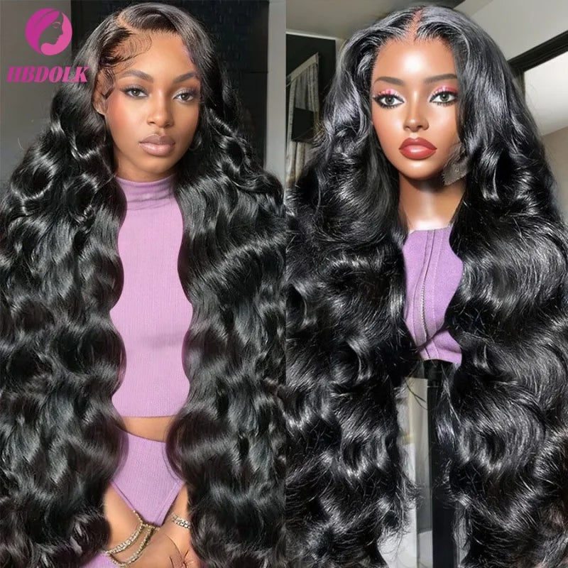13x6 HD Lace Frontal Wig Human Hair Body Wave Natural Black