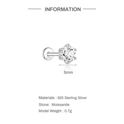 Canner Moissanite Stud Earrings 925 Sterling Silver