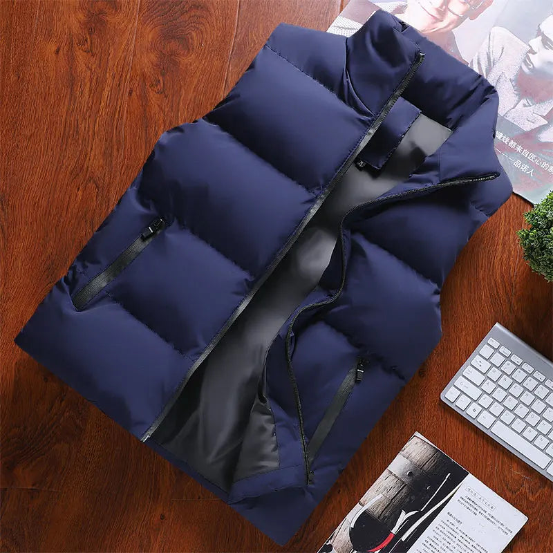Men's Thick Windproof Sleeveless Vest Jacket