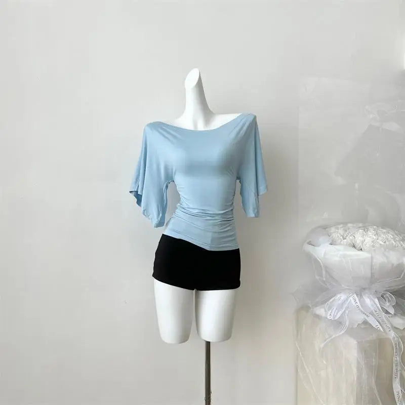 Women's High Stretch Flare Sleeve Slim T-Shirt