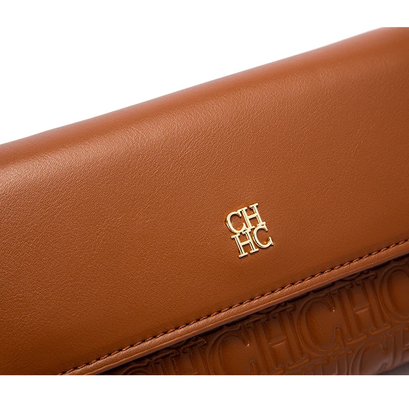 Brown PU Messenger Bag with Magnetic Flip Closure