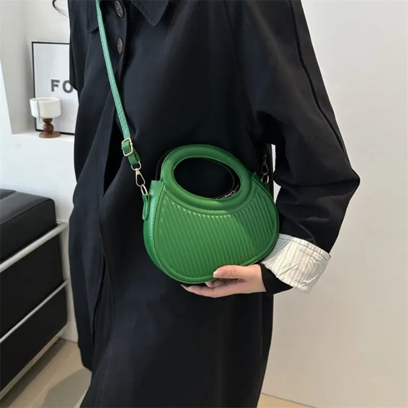 Chic Stripe Crossbody Bag for Women in Synthetic Leather
