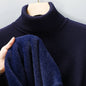 Mens Knitted Turtleneck Sweater Slim Fit Casual