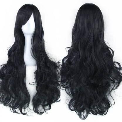 Soowee Curly Long Green Synthetic Hair Wig for Women
