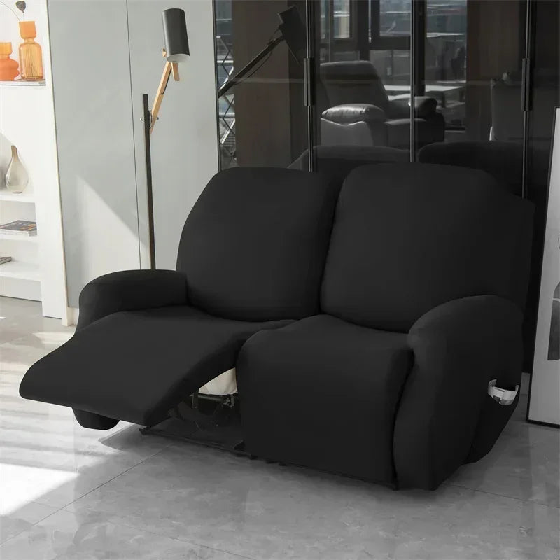 Soft Polyester Recliner Sofa Cover Solid Color