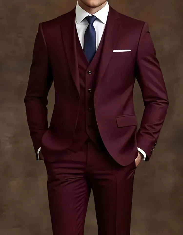 Slim Fit Black Tuxedo Suit Set for Men