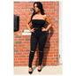 White High Waist Ripped Jeans Slim Stretch Denim Pants