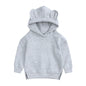 Kids Hooded Sweatshirt Cotton Solid Top for Girls